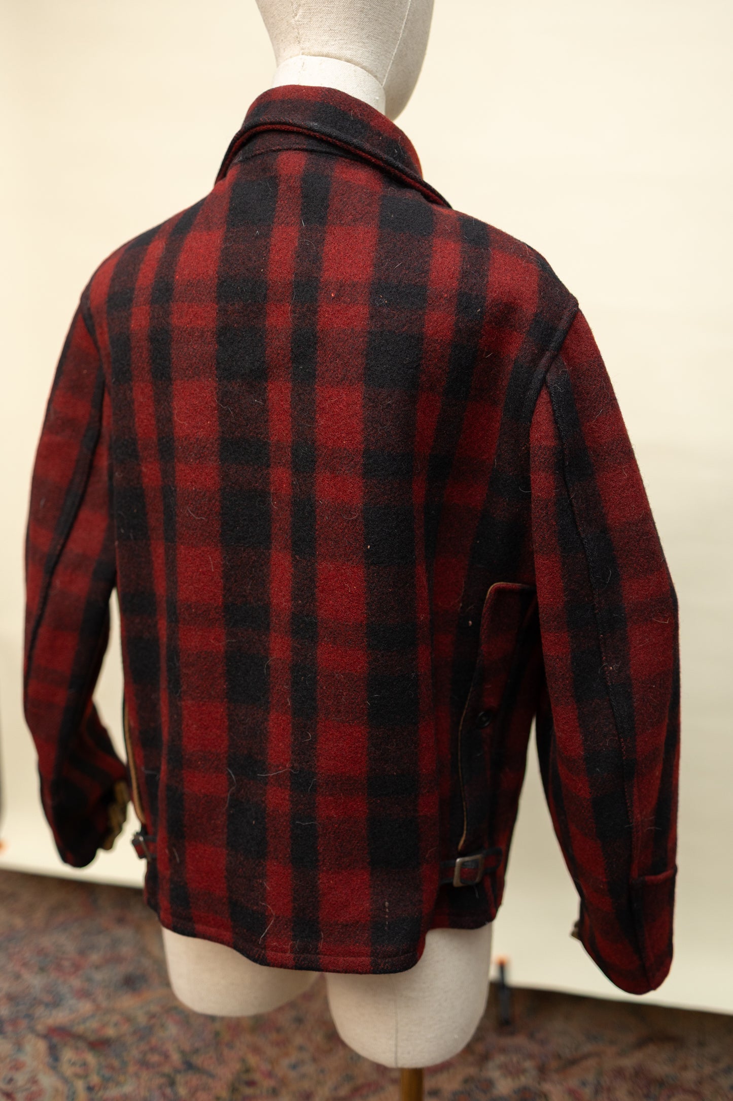 Vintage Wool Buffalo Plaid Jacket – Red & Black Lumberjack Style