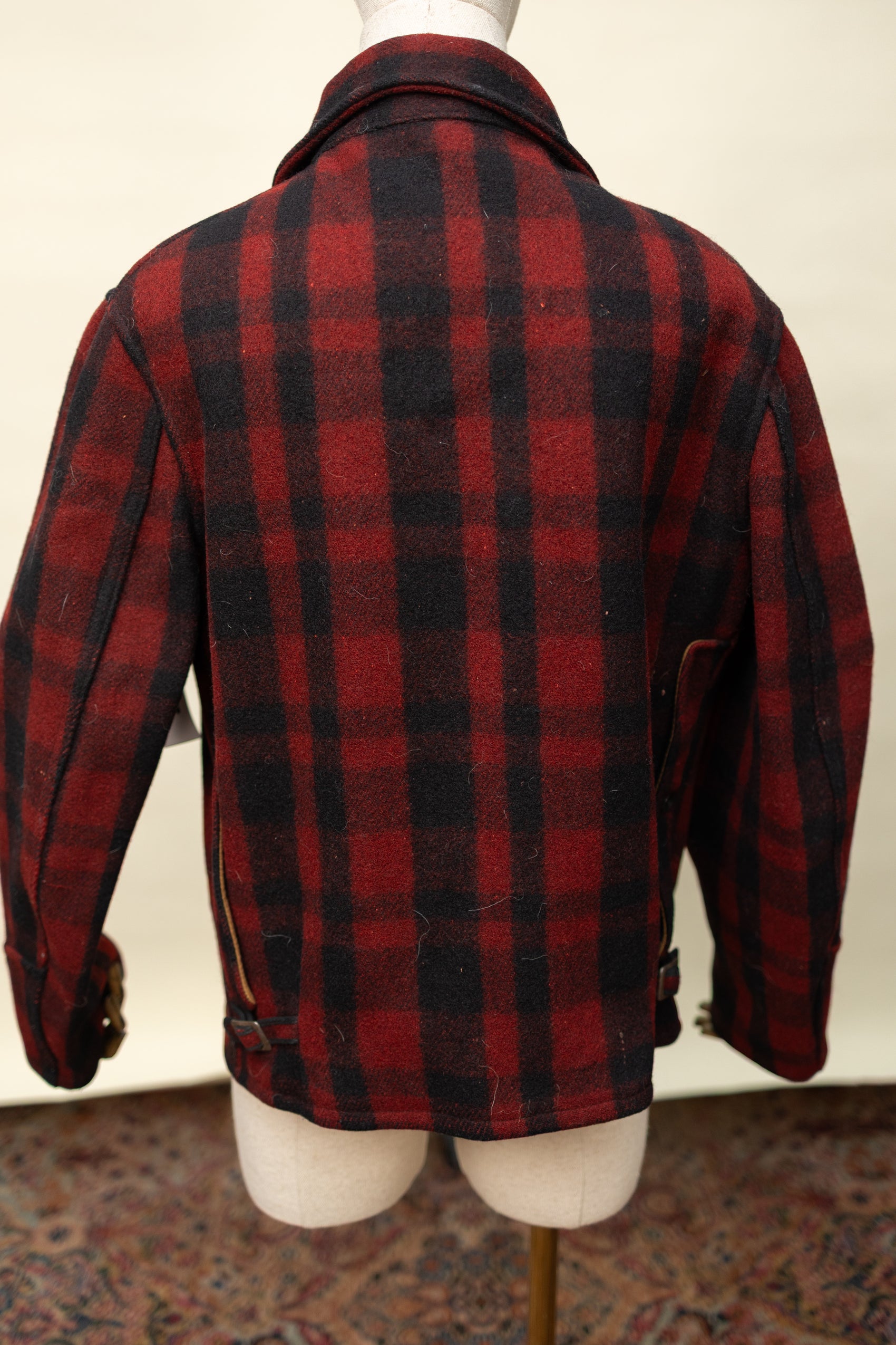Vintage Wool Buffalo Plaid Jacket – Red & Black Lumberjack Style