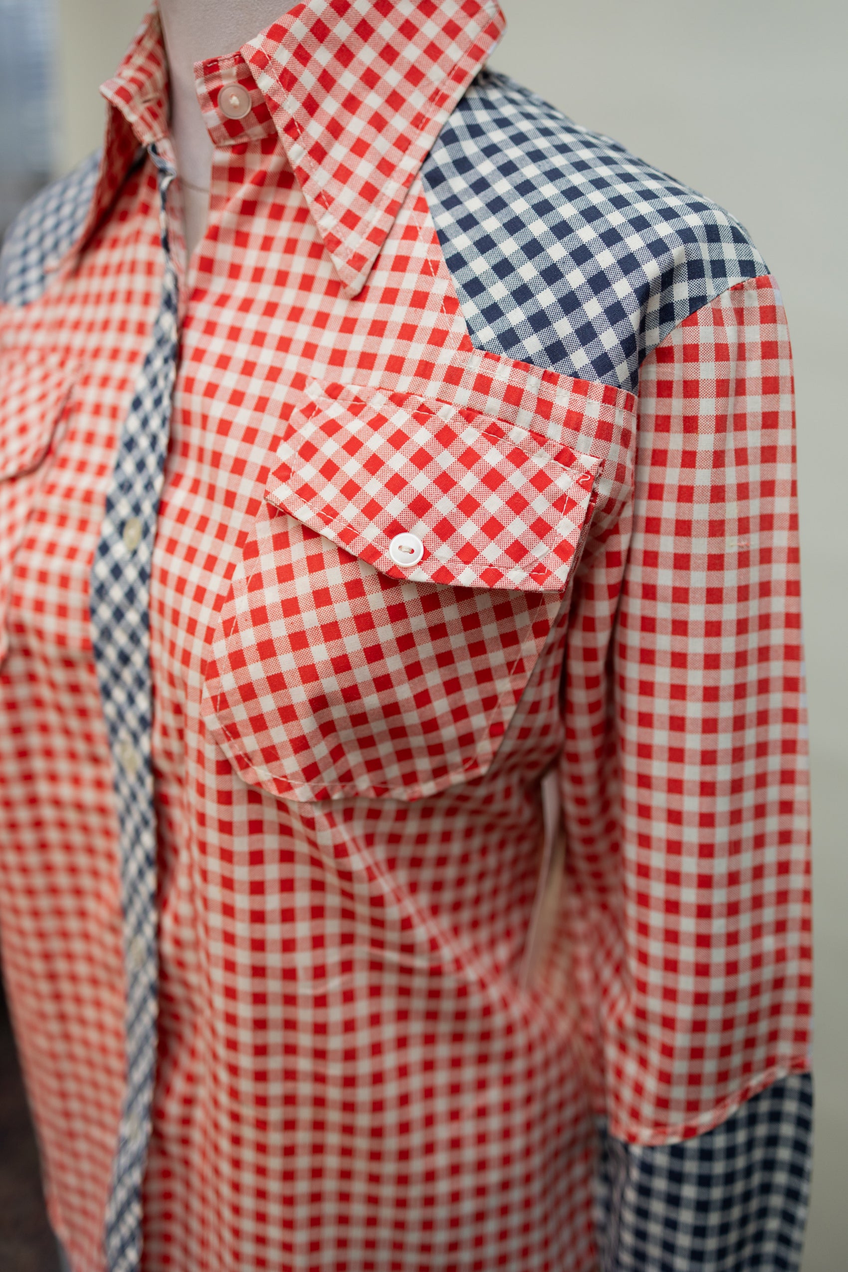 1970s Red & Blue Gingham Western Shirt *COMING SOON*