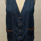 Vintage Denim Work Vest – Western Heritage Style