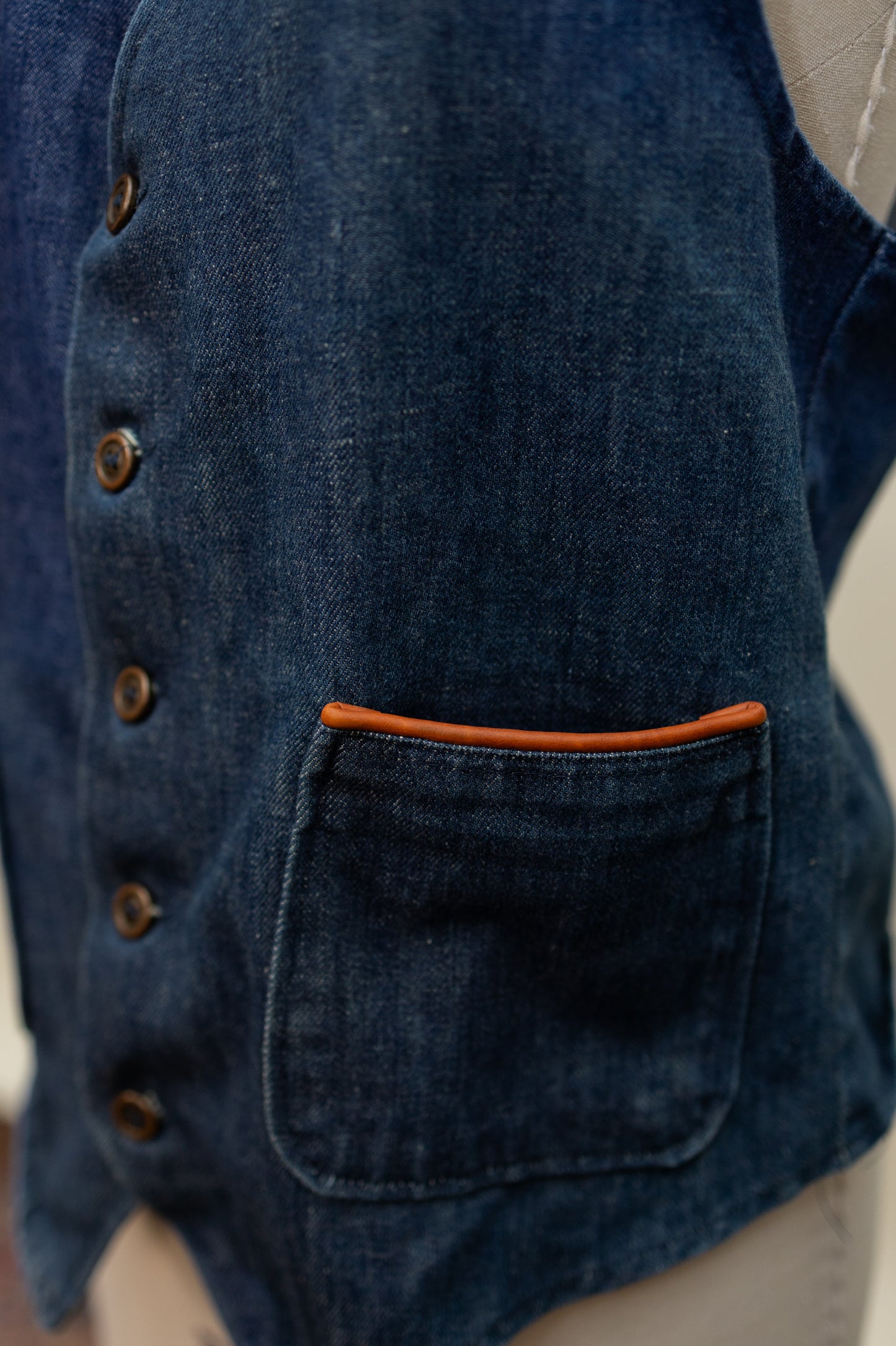 Vintage Denim Work Vest – Western Heritage Style