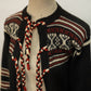 Vintage Hand-Knit Nordic Wool Cardigan