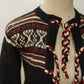 Vintage Hand-Knit Nordic Wool Cardigan