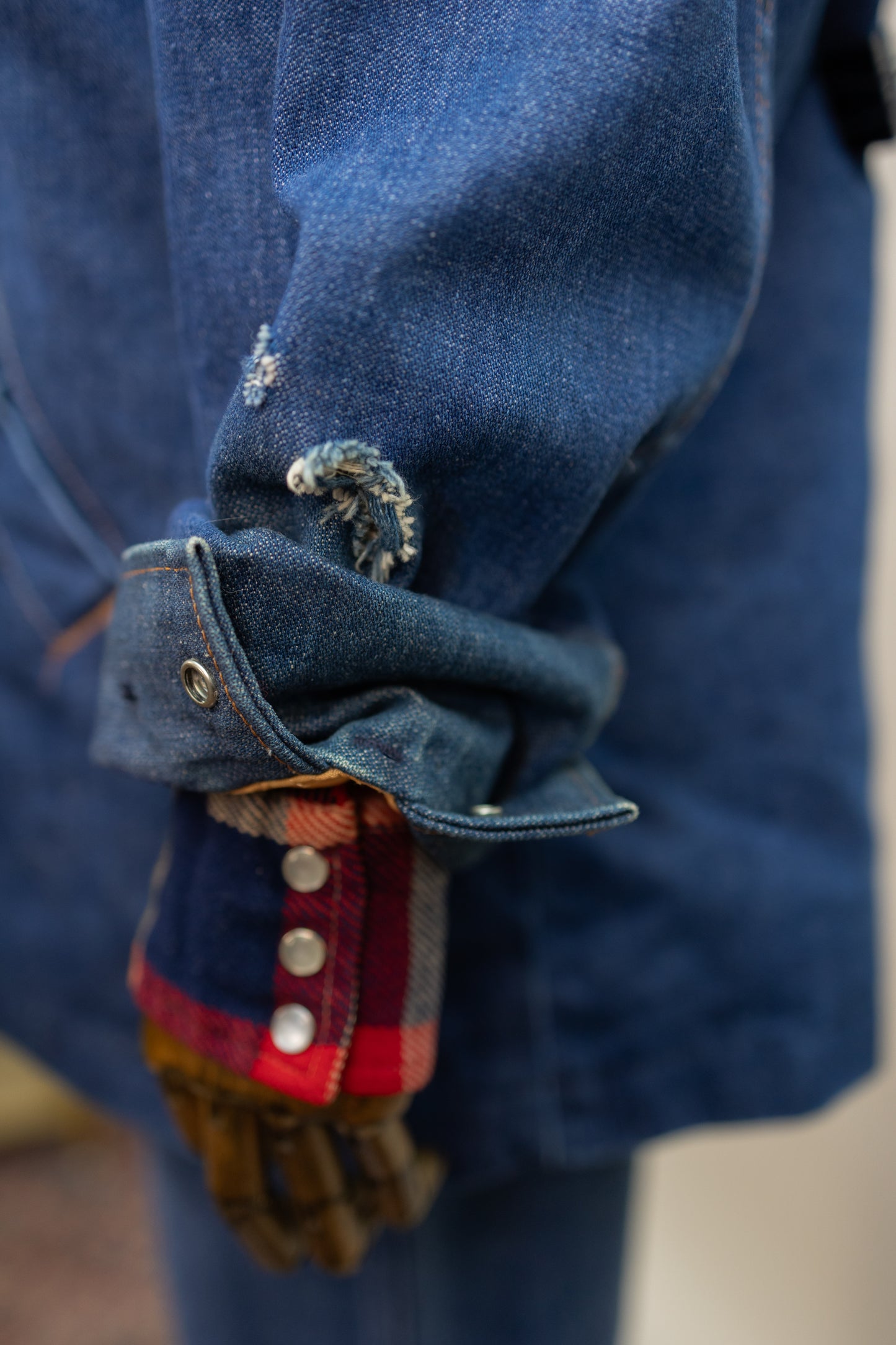 Vintage Wrangler Sherpa-Lined Denim Jacket – Western Ranchwear Classic