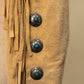 Vintage Suede Fringe Jacket with Beaded Medallions and Turquoise Studs *COMING SOON*
