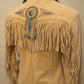 Vintage Suede Fringe Jacket with Beaded Medallions and Turquoise Studs *COMING SOON*