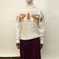 Vintage Moose Sweater – Cream & Caramel Wool