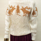Vintage Moose Sweater – Cream & Caramel Wool