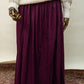 Plum Maxi Skirt – Button Front Silk