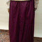 Plum Maxi Skirt – Button Front Silk