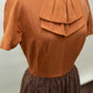 1950s Rust Wool Dress – Layered Bow Bodice & Textured Skirt *COMING SOON*