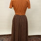 1950s Rust Wool Dress – Layered Bow Bodice & Textured Skirt *COMING SOON*