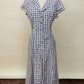 Purple Gingham Day Dress – Button Front