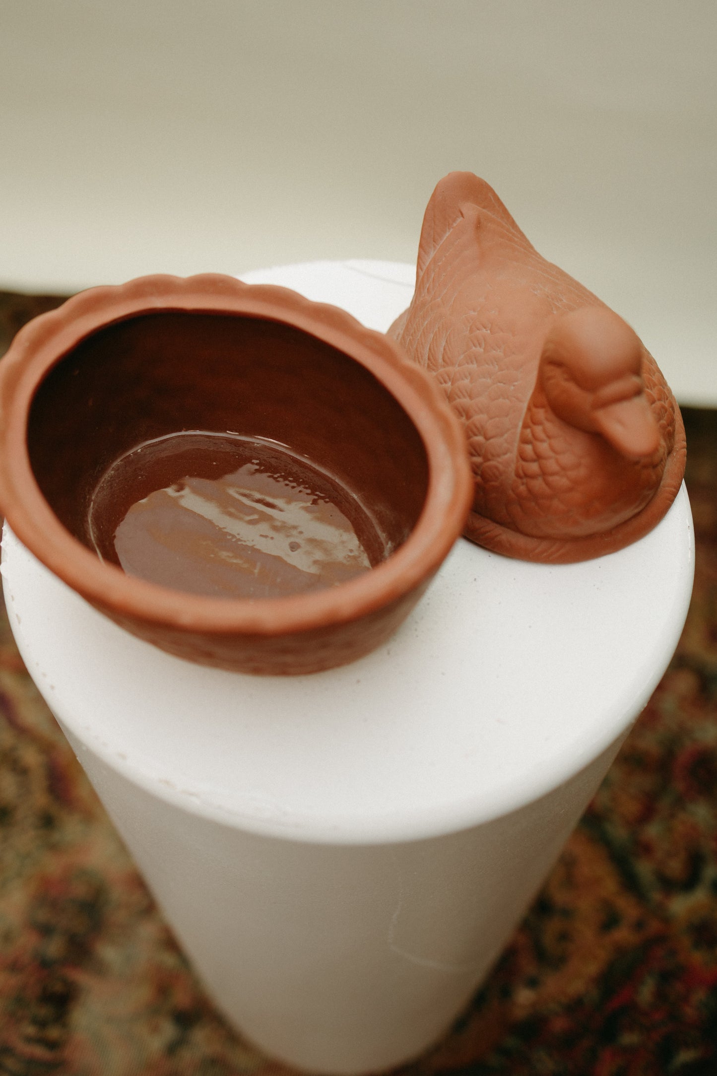 Vintage Terracotta Duck Tureen