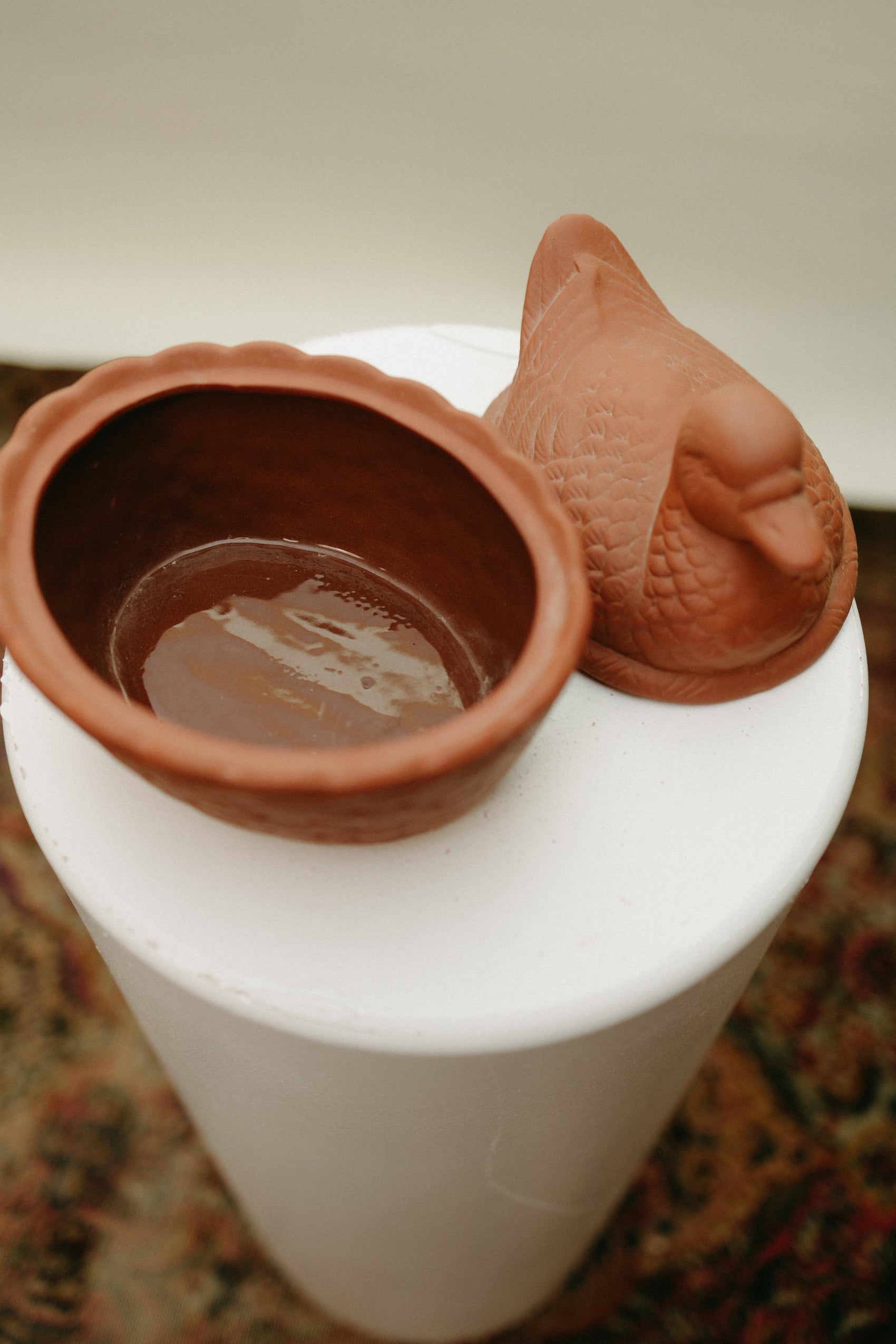 Vintage Terracotta Duck Tureen