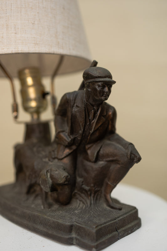 Vintage Sportsman Table Lamp — Hunter & Dog Figurine Base *COMING SOON*