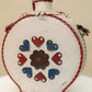 Vintage Leather Folk Art Flask – Red, White & Blue Heart Motif *COMING SOON*