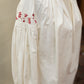 Antique Hand-Embroidered Linen Tunic – Red Floral Detail