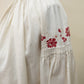 Antique Hand-Embroidered Linen Tunic – Red Floral Detail