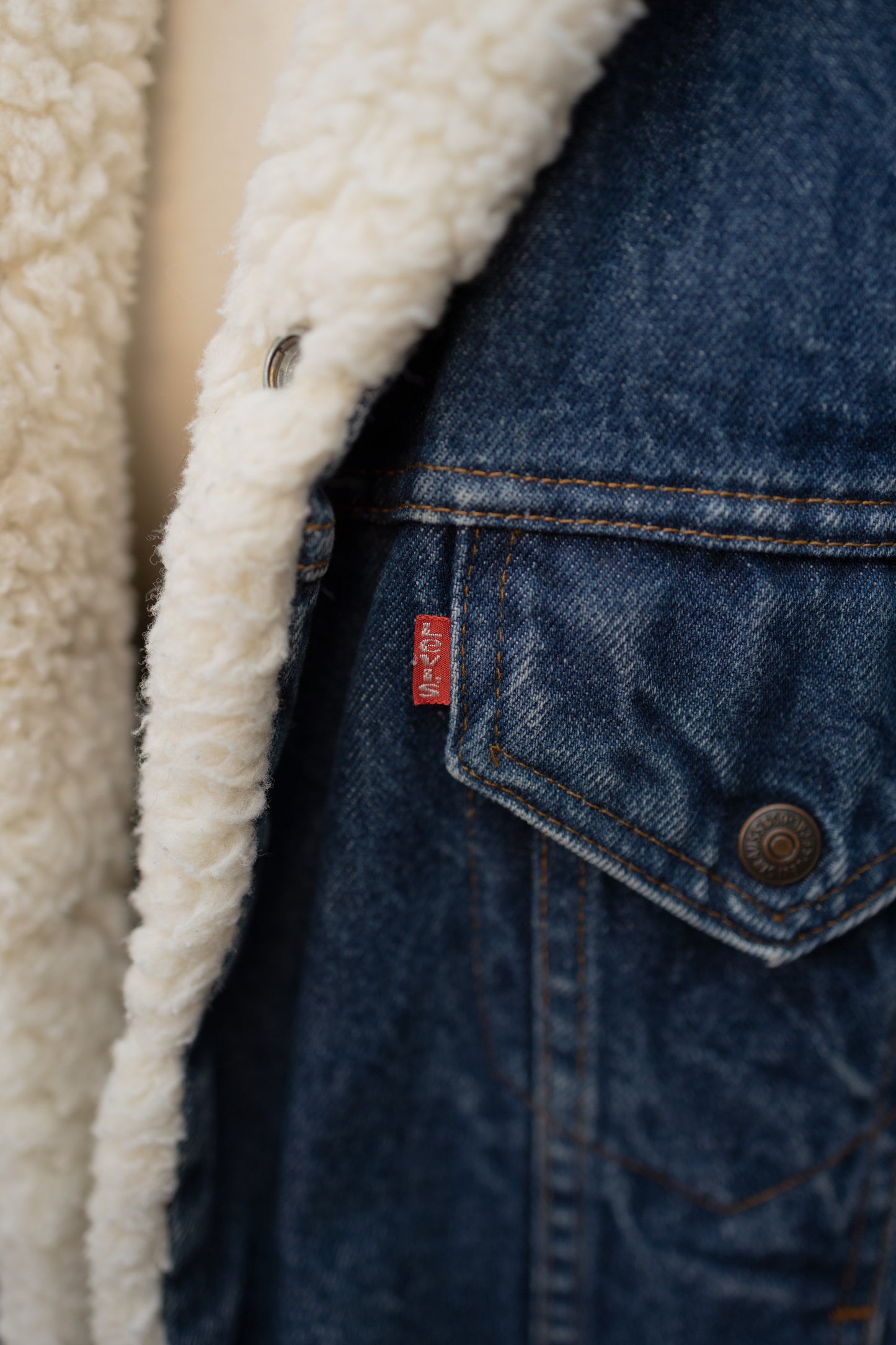 Vintage Levi’s Sherpa-Lined Denim Jacket