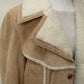 Shearling Suede Coat – Camel & Cream