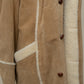 Shearling Suede Coat – Camel & Cream