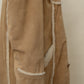 Shearling Suede Coat – Camel & Cream