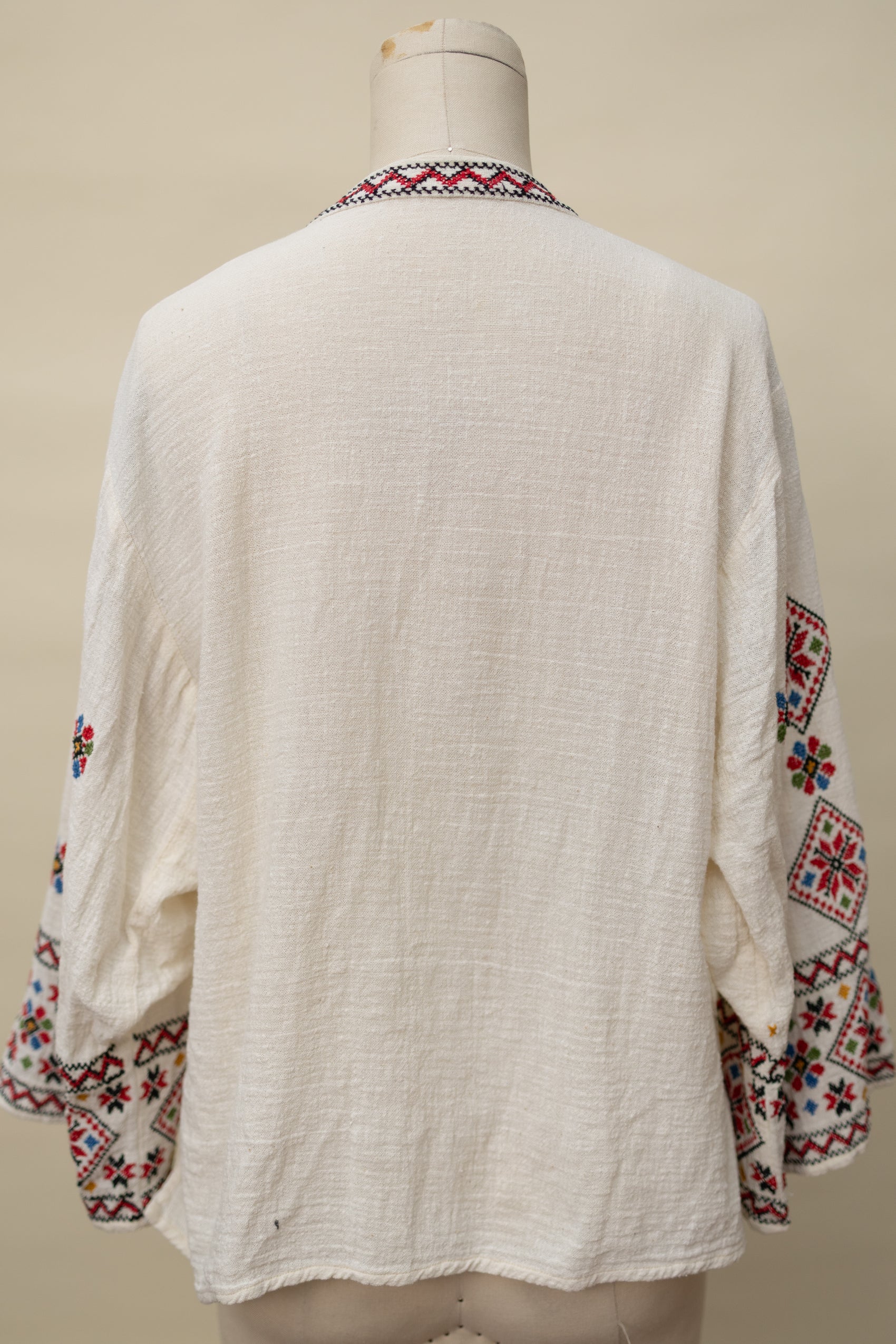 Vintage Hand-Embroidered Eastern European Peasant Blouse