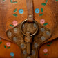 1970s Handcrafted Leather Satchel with Braided Strap & Painted Floral Detail *COMING SOON*