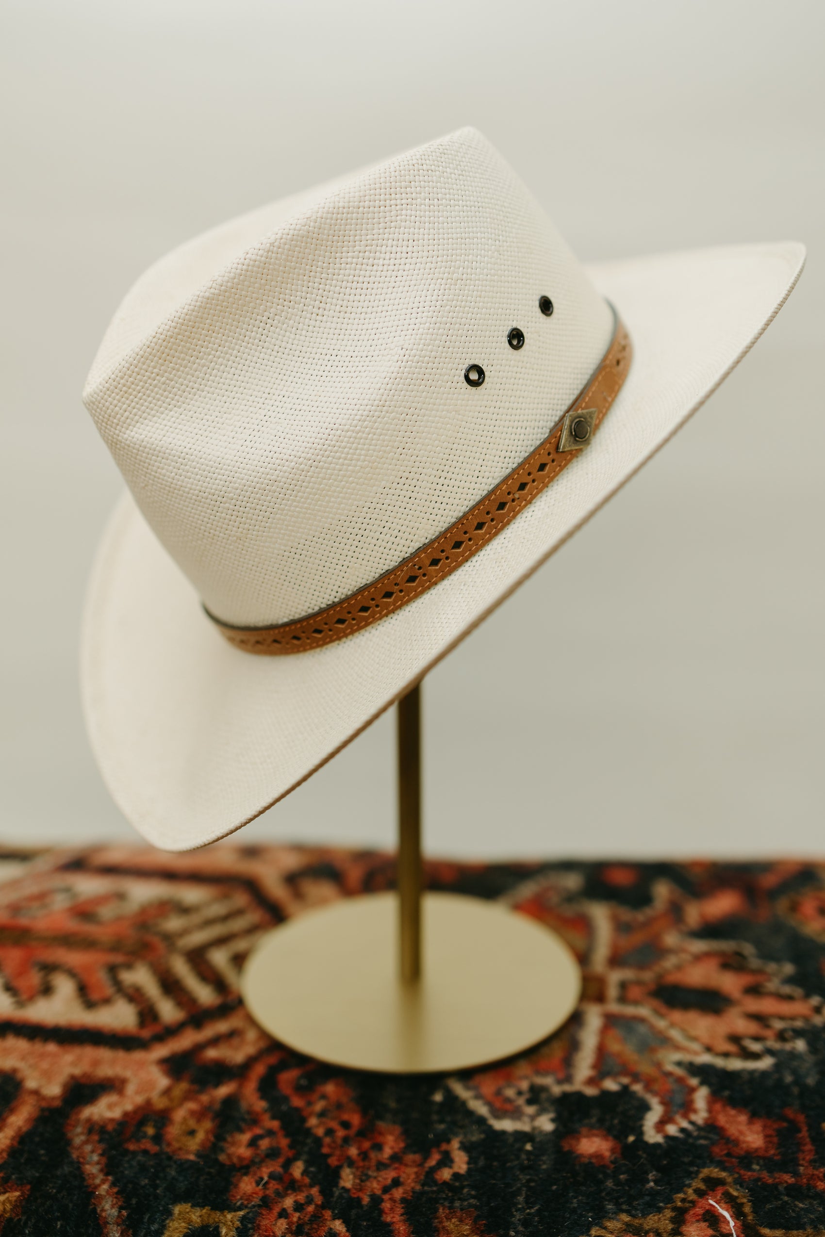Outback Straws Panama-Style Western Hat with Perforated Leather Band *COMING SOON*