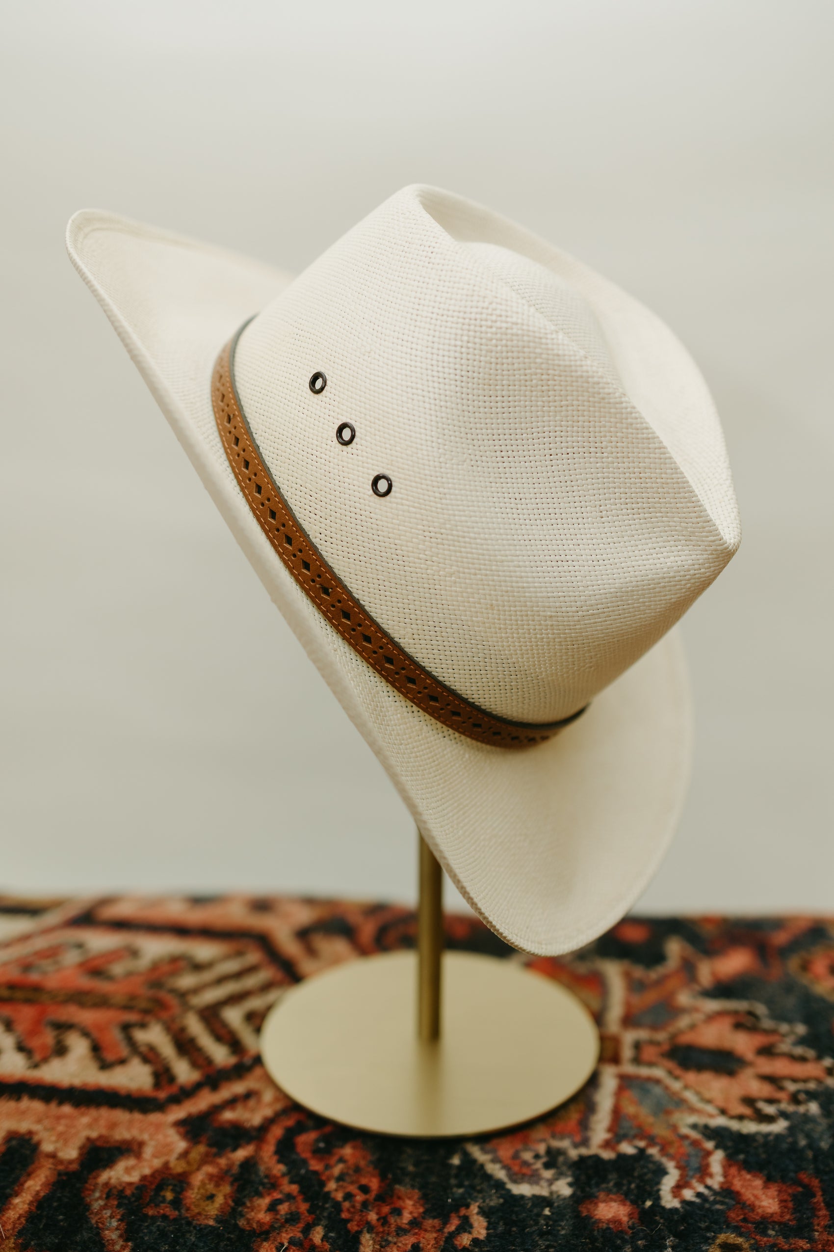 Outback Straws Panama-Style Western Hat with Perforated Leather Band *COMING SOON*