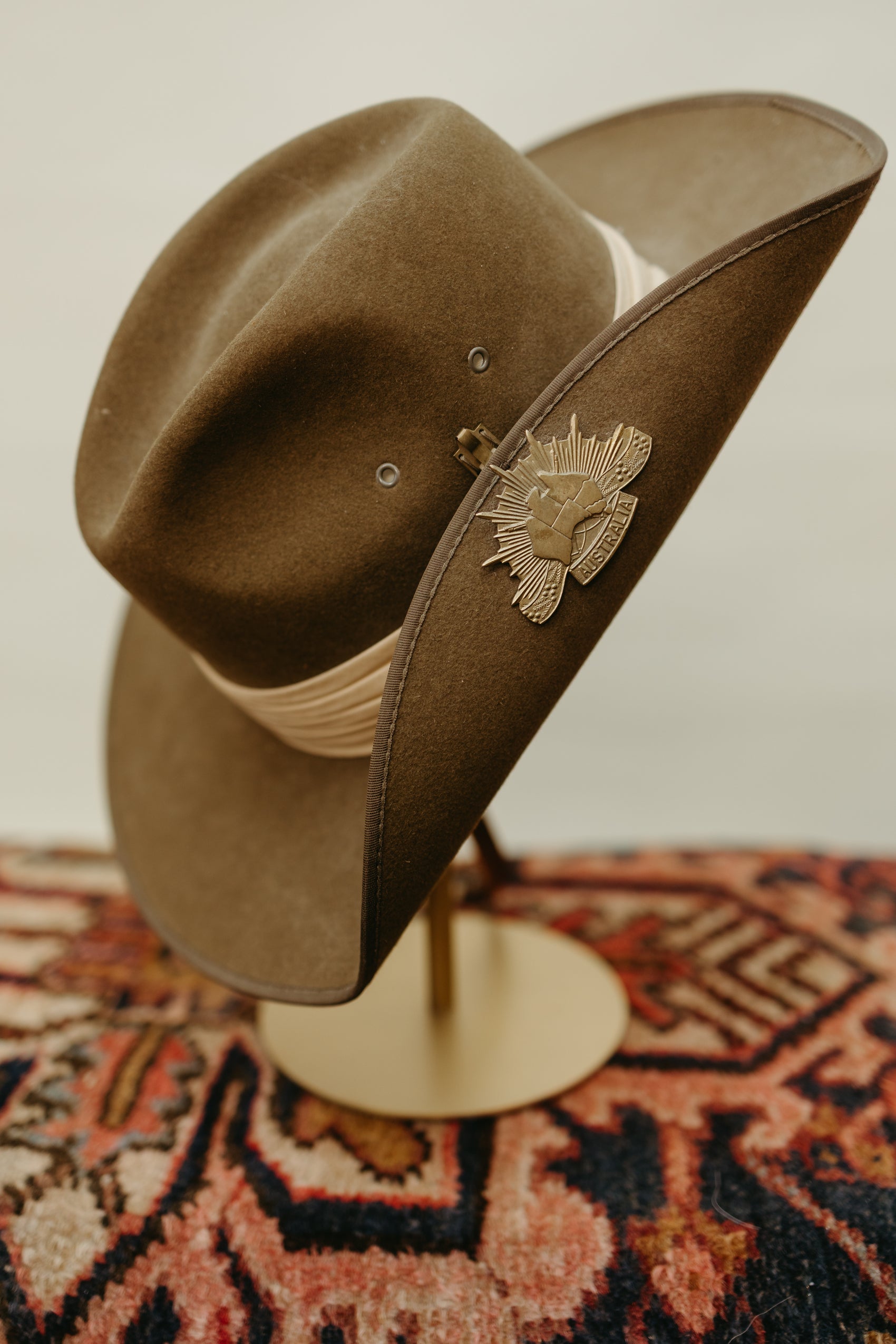 Vintage Australian Slouch Hat with Military Emblem *COMING SOON*