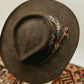 Vintage Wool Felt Western Hat with Braided Band & Feather Accent *COMING SOON*